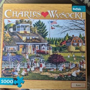 1000 PC puzzle. Beautiful country landscape. family activity. Edges in Ziploc!